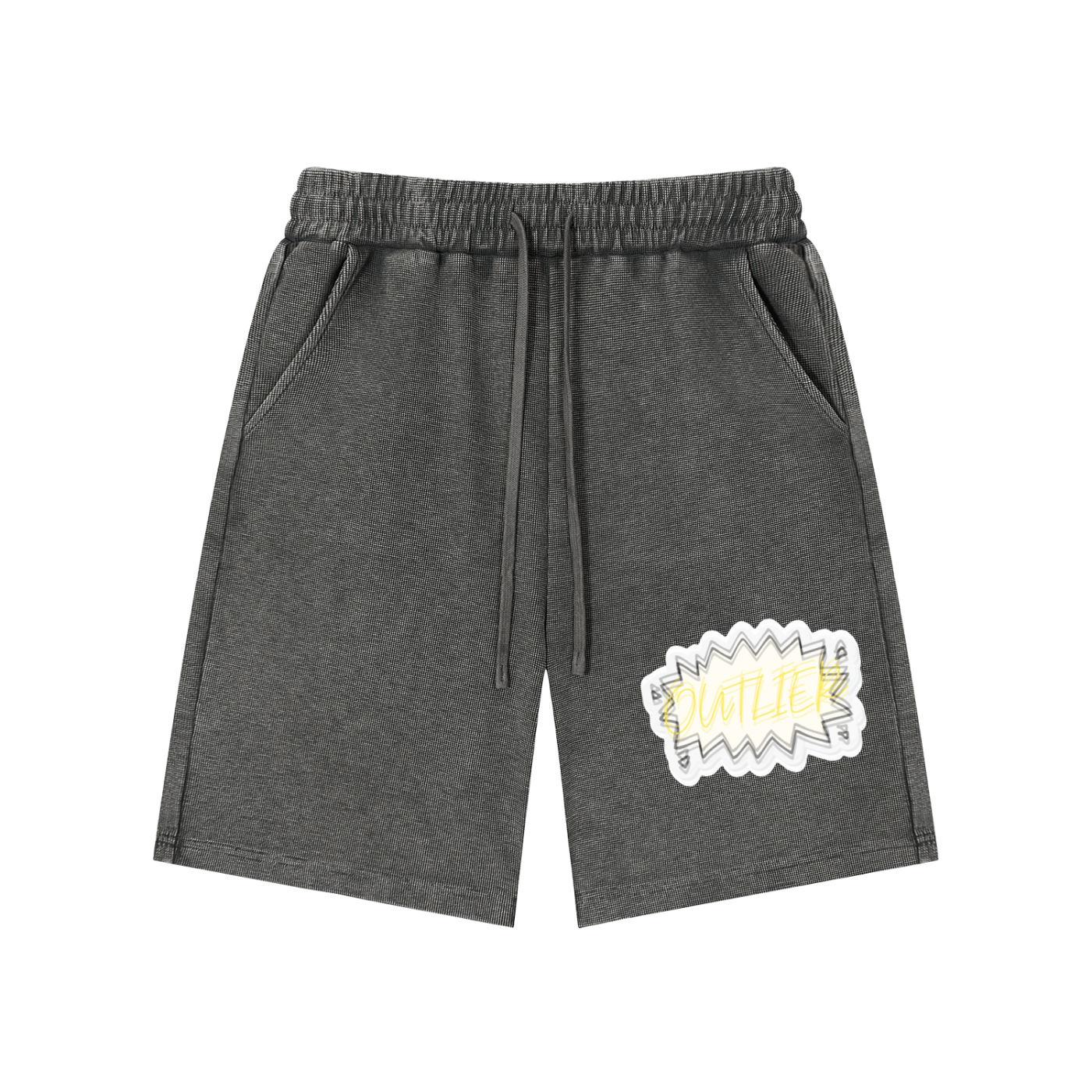 Waffle Knit "OuTlIeR" Sweatsuit Shorts
