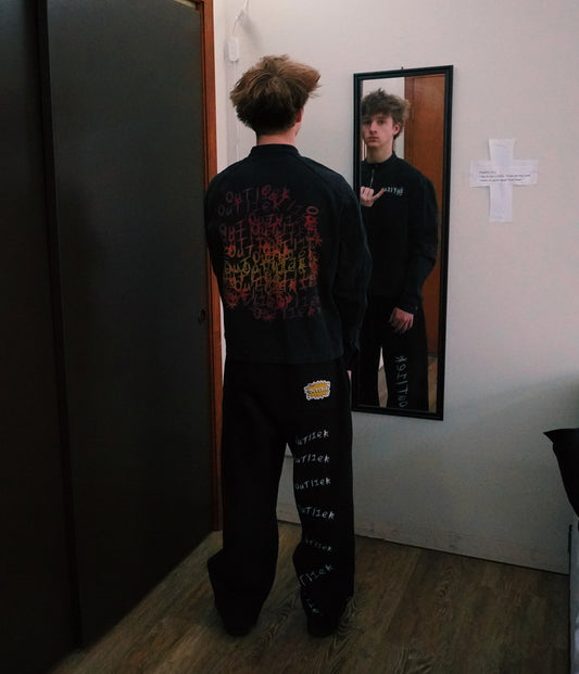 Outlier "Sketch Denim" Jacket (Red Gradient)