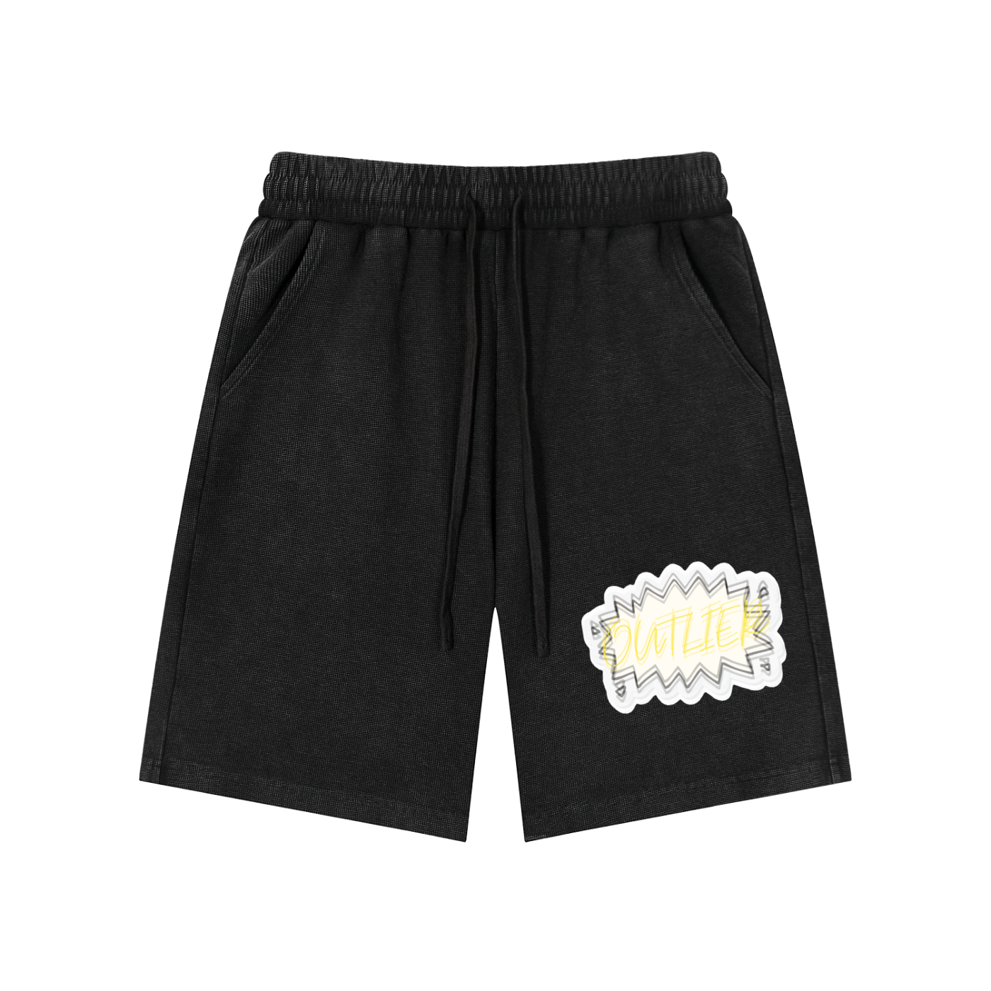 Waffle Knit "OuTlIeR" Sweatsuit Shorts