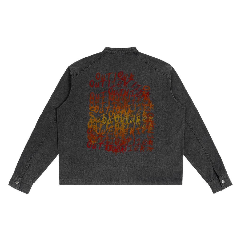 Outlier SKETCH DENIM Jacket (Red Gradient)