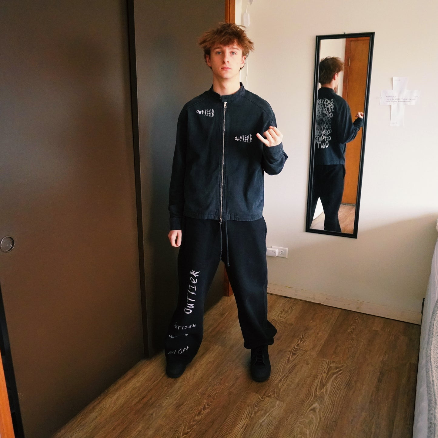 Outlier "Sketch Denim" Jacket (White Gradient)