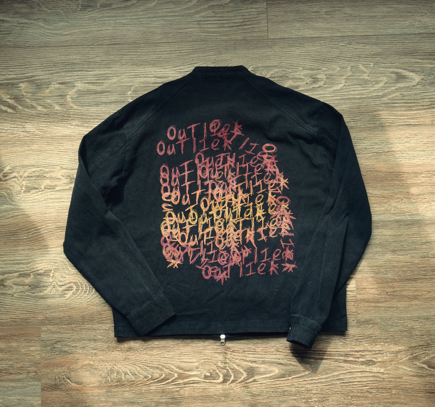 Outlier "Sketch Denim" Jacket (Red Gradient)