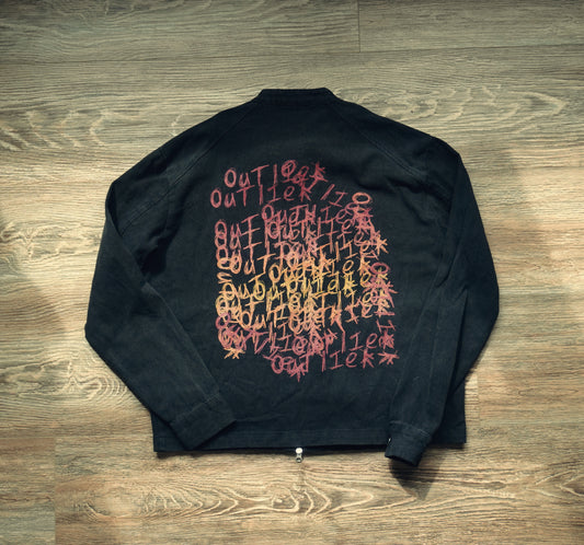 Outlier "Sketch Denim" Jacket (Red Gradient)